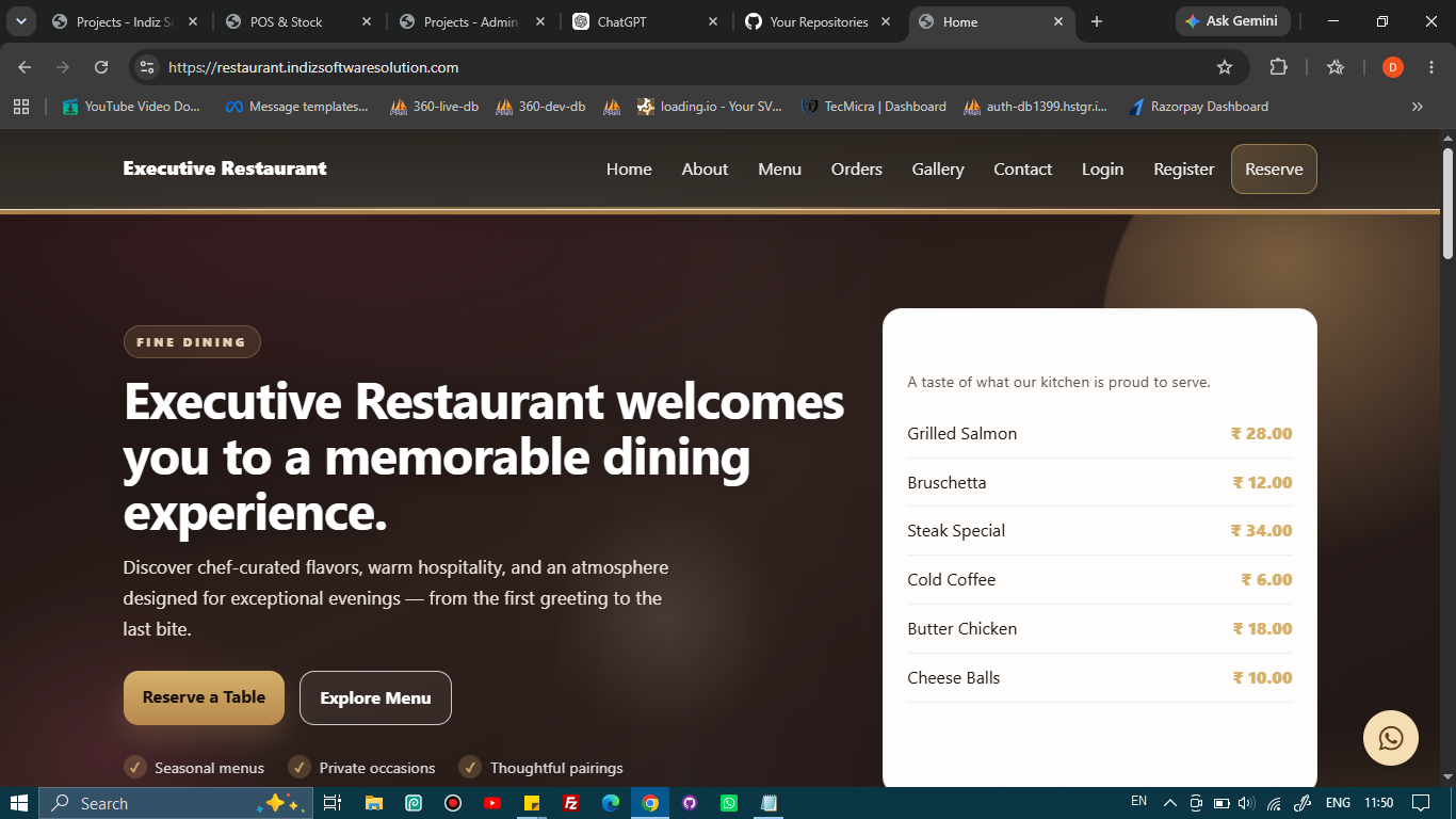 Restaurant management (with onlile store)