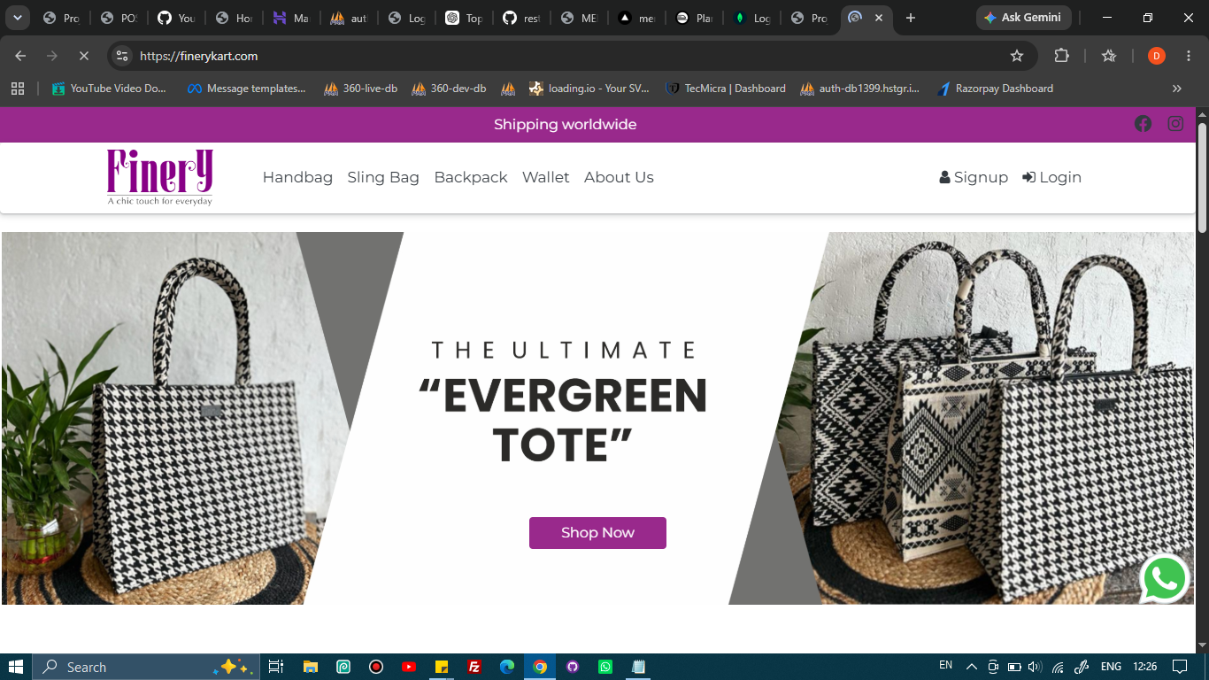 Finary Kart (E-commerce Website)